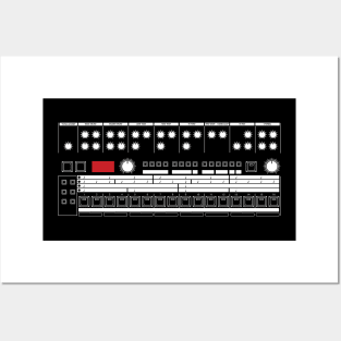 909 Drum Machine (White Lines) Posters and Art